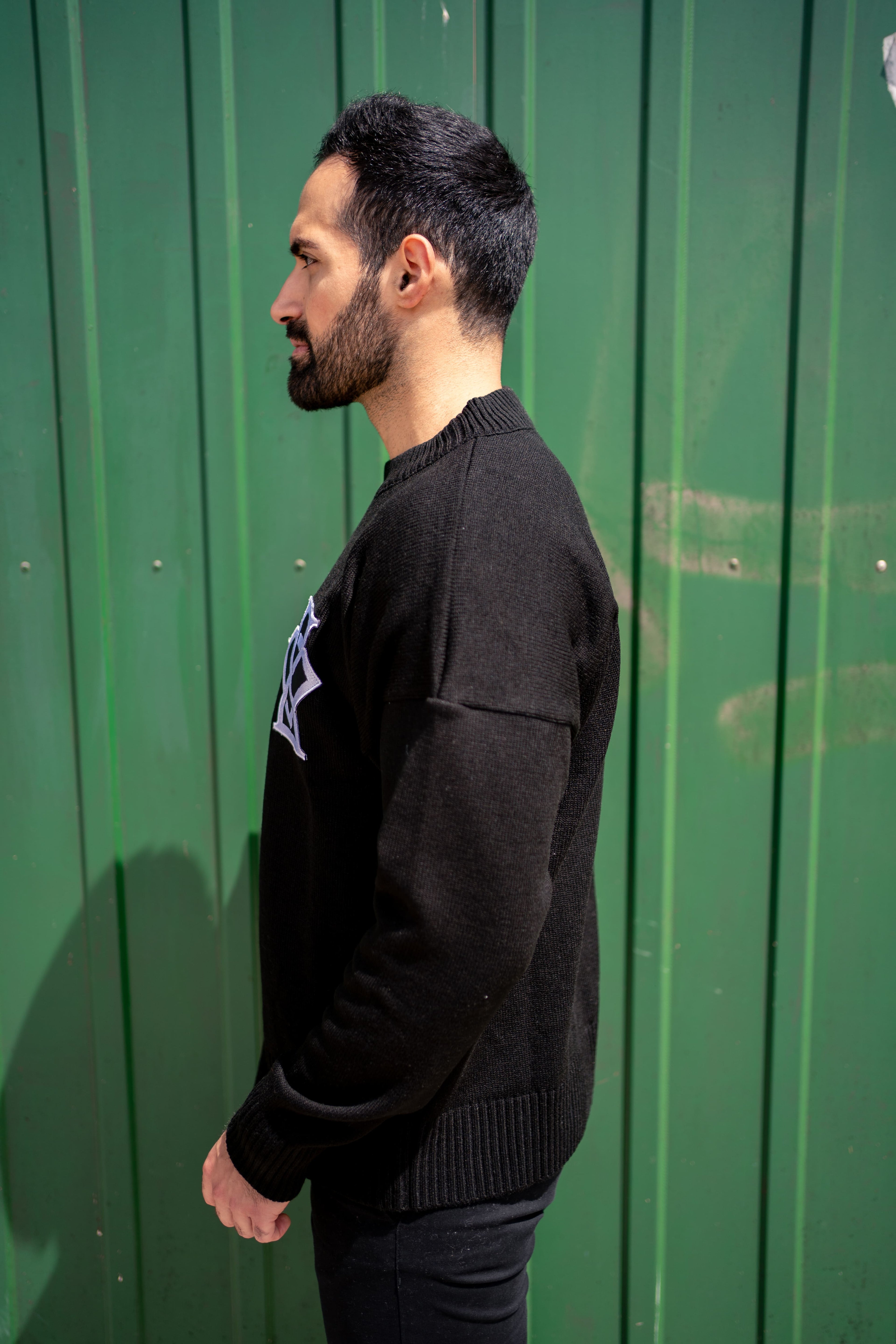 DQ KNIT SWEATER BLACK